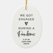 大流行婚約したの間に |戻る写真 セラミックオーナメント (正面)