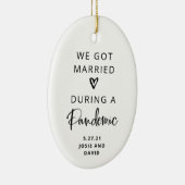 大流行結婚したの間に |戻る写真 セラミックオーナメント (右)