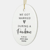 大流行結婚したの間に |戻る写真 セラミックオーナメント (左)