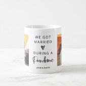 大流行結婚したの間に | 2枚の写真 コーヒーマグカップ (中央)