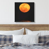 大満月 |サウス・パドレアイランド、テキサス州 キャンバスプリント (インサイチュ (寝室))