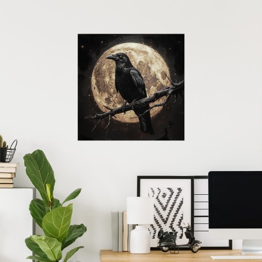 大烏と月 ポスター (ホームオフィス)