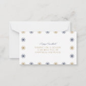 大物のハヌカー賛美カードを考える ノートカード (裏面)