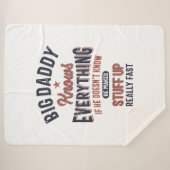 大物のパパは何でも知っている |おじいちゃん シェルパブランケット (正面(横))