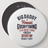 大物のパパは何でも知っている |おじいちゃん 缶バッジ (正面&裏面)