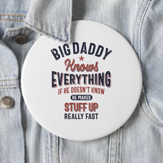 大物のパパは何でも知っている |おじいちゃん 缶バッジ (インサイチュ)