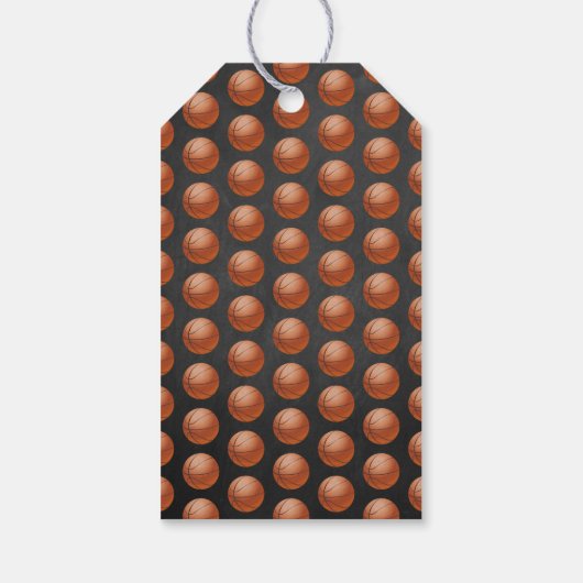 大物をバタンと叩く |バスケットボール誕生日 ギフトタグ (裏面)