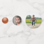 大物をバタンと叩く |バスケットボール1回目の誕生日 コンフェッティ (裏面)