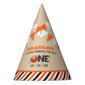 大物をバタンと叩く |バスケットボール1回目の誕生日 パーティーハット (正面)