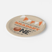 大物をバタンと叩く |バスケットボール1回目の誕生日 ペーパープレート (アングル)