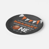 大物をバタンと叩く |バスケットボール1回目の誕生日 ペーパープレート (アングル)