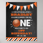 大物をバタンと叩く |バスケットボール1回目の誕生日 ポスター (正面)