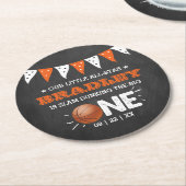 大物をバタンと叩く |バスケットボール1回目の誕生日 ラウンドペーパーコースター (アングル)