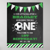 大物を蹴ること |サッカーの最初の誕生日へようこそ ポスター (正面)