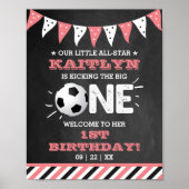 大物を蹴ること |サッカーの最初の誕生日へようこそ ポスター (正面)