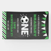大物を蹴ること |サッカーの最初の誕生日へようこそ 横断幕 (横)