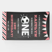 大物を蹴ること |サッカーの最初の誕生日へようこそ 横断幕 (横)