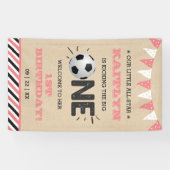 大物を蹴ること |サッカーの最初の誕生日へようこそ 横断幕 (横)