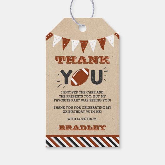 大物を蹴ること |サッカーの誕生日 ギフトタグ (正面)