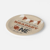 大物を蹴ること |サッカーの誕生日 ペーパープレート (アングル)