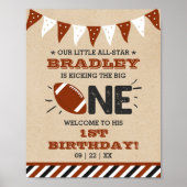 大物を蹴ること |サッカーの誕生日 ポスター (正面)