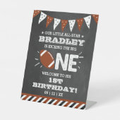 大物を蹴ること |サッカーの誕生日 台座サイン (正面)