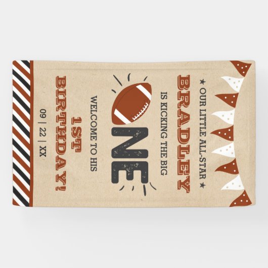 大物を蹴ること |サッカーの誕生日 横断幕 (横)