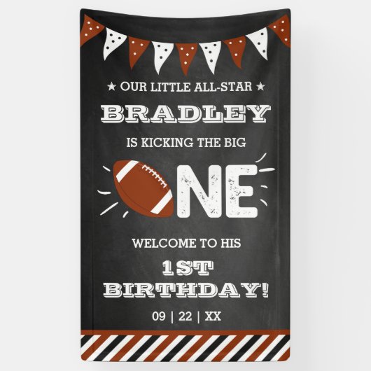 大物を蹴ること |サッカーの誕生日 横断幕 (縦)