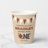 大物を蹴ること |サッカーの誕生日 紙コップ (裏面)