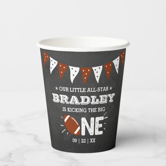 大物を蹴ること |サッカーの誕生日 紙コップ (裏面)