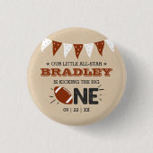 大物を蹴ること |サッカーの誕生日 缶バッジ (正面)