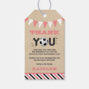 大物を蹴ること サッカー1回目の誕生日 ギフトタグ