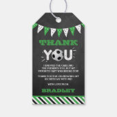 大物を蹴ること |サッカー1回目の誕生日 ギフトタグ (正面)