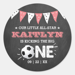 大物を蹴ること |サッカー1回目の誕生日 ラウンドシール