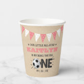 大物を蹴ること |サッカー1回目の誕生日 紙コップ (裏面)