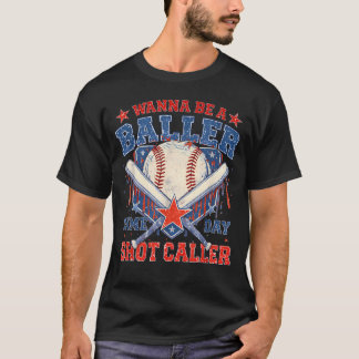 大物プレーヤーになりたい 野球ゲーム Tシャツ