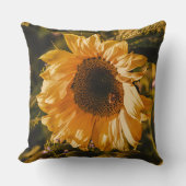 大独身の黄ひまわり装飾用クッション クッション (正面)
