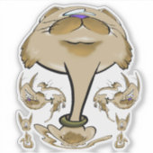 大猫一家 シール (正面)