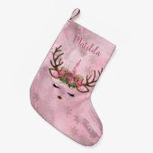大理ガーリー石金ゴールド スモールクリスマスストッキング (正面 (吊り時))