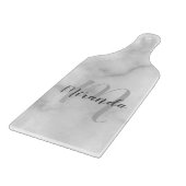 大理パーソナライズされた石と名前 カッティングボード (角)