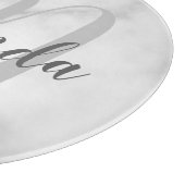 大理パーソナライズされた石と名前 カッティングボード (角)