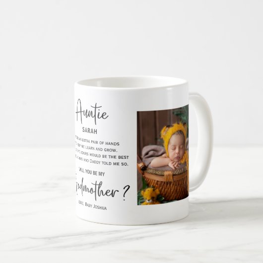 大理モダン石のゴッドマザー写真企画 コーヒーマグカップ (正面右)