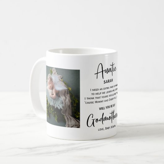 大理モダン石のゴッドマザー写真企画 コーヒーマグカップ (正面左)
