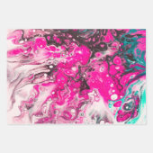 大理モダン石の絵を描流カラフルし抽象芸術パターン ラッピングペーパーシート (正面2)