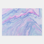 大理モダン石の絵を描流カラフルし抽象芸術パターン ラッピングペーパーシート (正面)