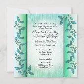 大理石およびつる植物結婚式招待状 招待状 (正面)