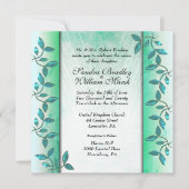 大理石およびつる植物結婚式招待状 招待状 (正面)