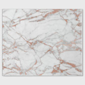 大理石およびばら色の金ゴールドのギフトの包装紙 ラッピングペーパー (フラット)