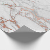 大理石およびばら色の金ゴールドのギフトの包装紙 ラッピングペーパー (角)