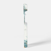 大理石およびグリッター抽象芸術 iPhoneケース (左側面)